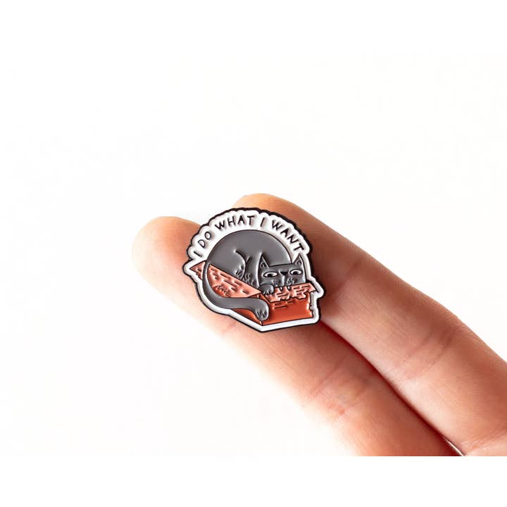RippleSplash Studio - Wholesale Lapel pin/button - I Do What I Want Cat Enamel Pin2