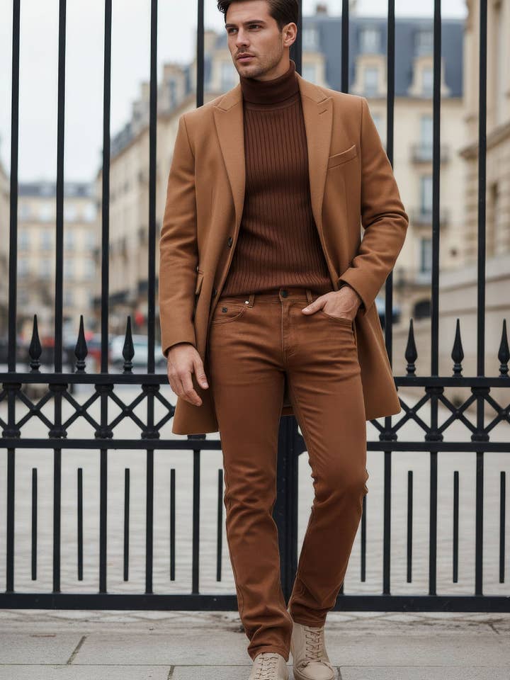 Jean en jean stretch haut de gamme de couleur unie pour hommes 3SN100 pour la vente par BARABAS