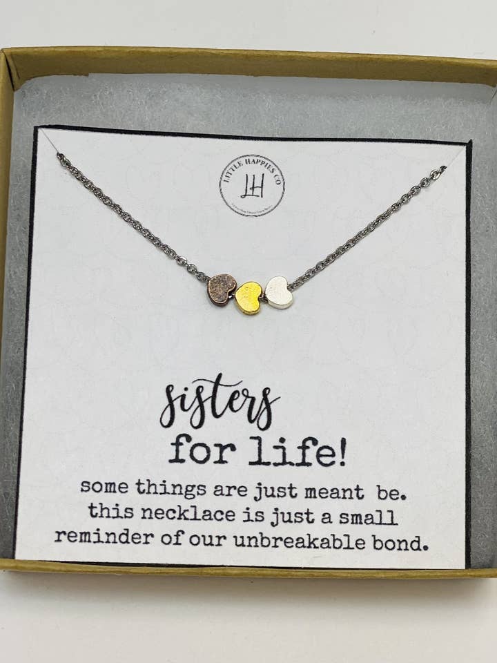 Gift for Sister, Sister gift, Sister necklace, best Sister gift, Sister gifts, Big sister, Valentine gift for Sister, Little sister for wholesale by Little Happies Co