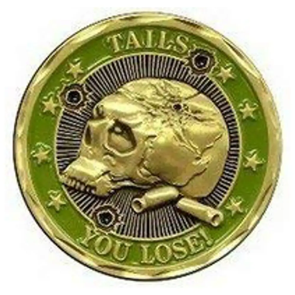 Blinkee.com, LLC - Wholesale Keepsake Coin/Token - Heads We Win Tails You Lose Challenge Bronze Coin2
