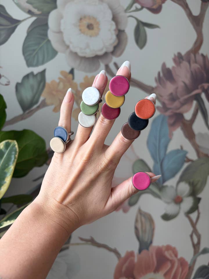 Polymer Clay Rings for wholesale by ElleseeWomen