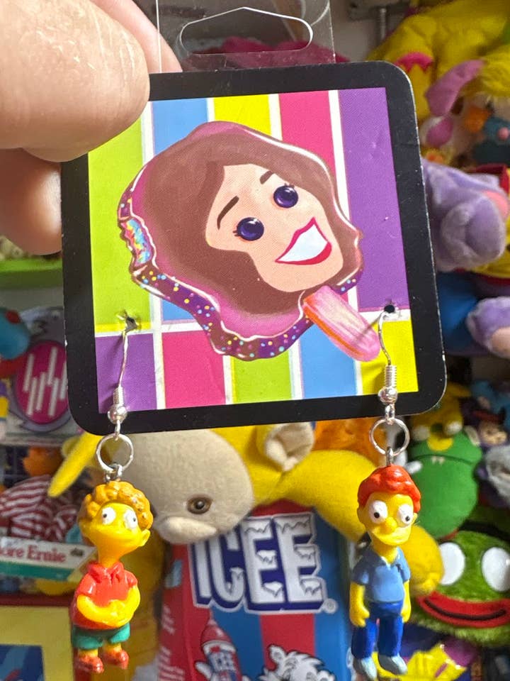 The Simpsons: Rod and Todd Flanders Earrings for wholesale by NO RHYME OR REASON ART