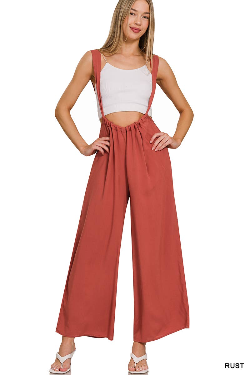42POPS - Wholesale Jumpsuit - Women's - `.Tie Back Suspender Jumpsuit w/ Pockets25
