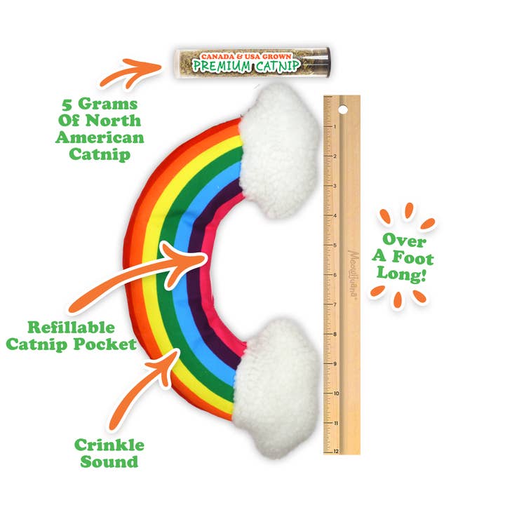 Meowijuana - Wholesale Pet Toy - Cat - Get Kickin' Rainbow Kicker Refillable Cat Toy
