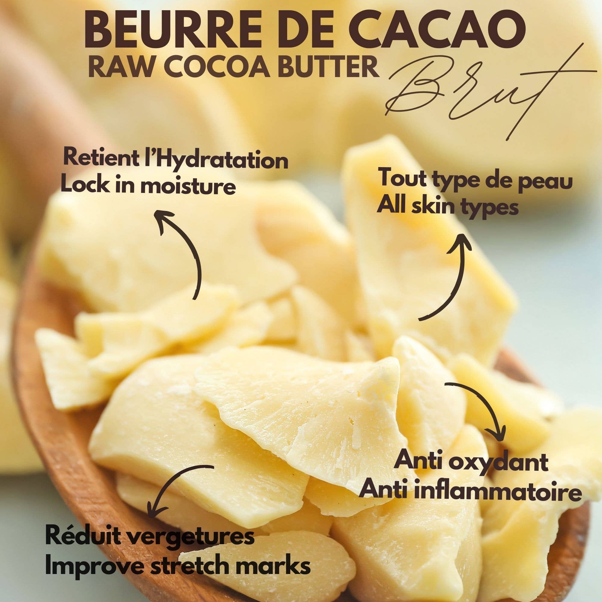 LOBIKO - Wholesale Body Balm/Butter - Pure raw cocoa butter (500g)2