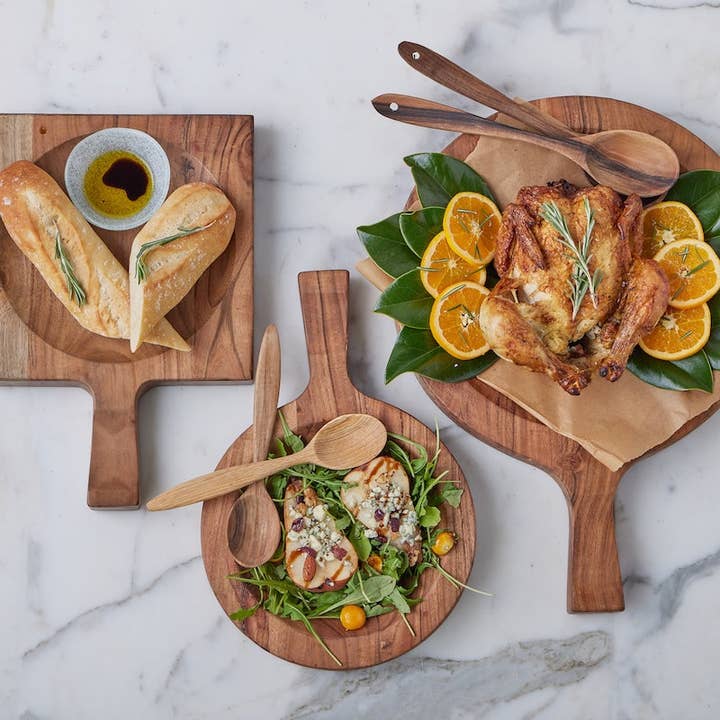 etúHOME - Wholesale Cutting Board - French Square Cutting Board + Bowl Combo with Handle, Small3