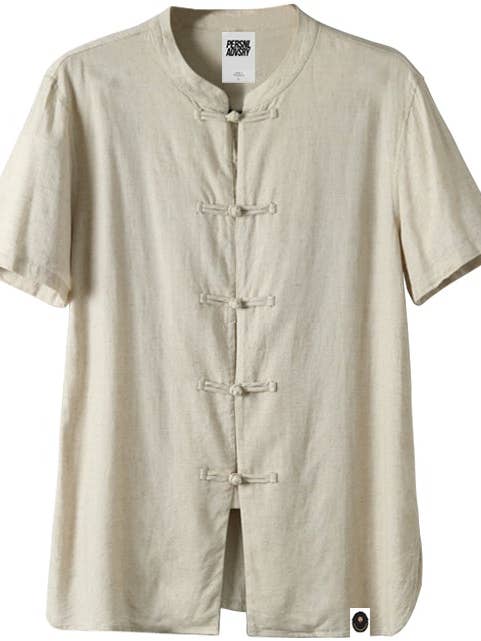 Chemise chinoise Last Dragon (Crème) pour la vente par Personal Advisory