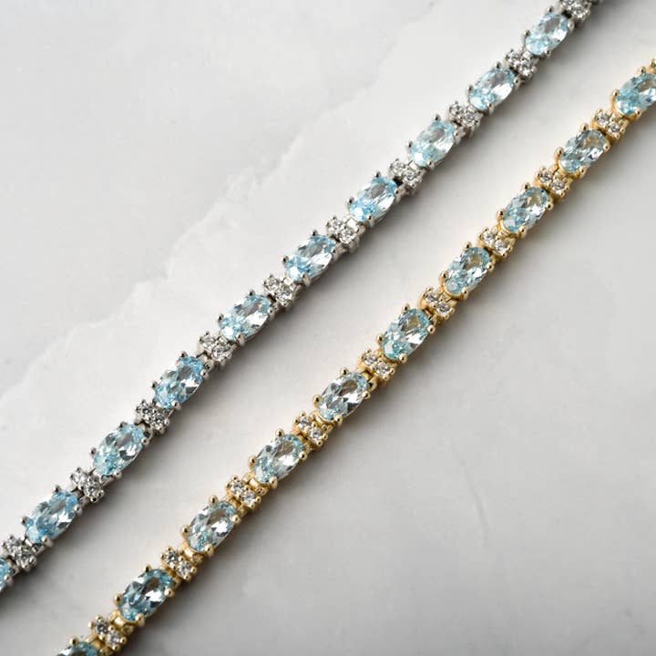 Sami Jewels - Wholesale Tennis Bracelet - Aquamarine Tennis Bracelet