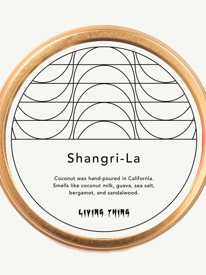 Shangri-La Candle Travel Tin: Guava, Coconut + Sandalwood for wholesale by Living Thing