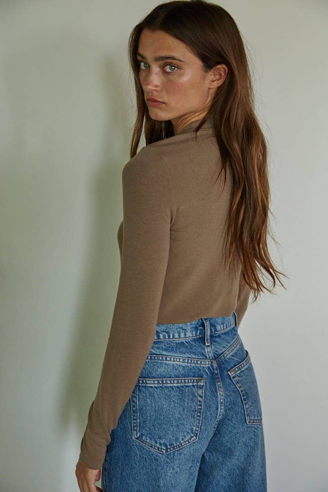 By Together - Wholesale Knit Top - Women's - L7464 | Knit Mock Neck Long Sleeve Pullover Top7