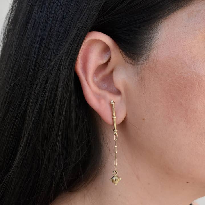 Morgaine Faye - Wholesale Dangle Earrings - Chain Morningstar Earrings1