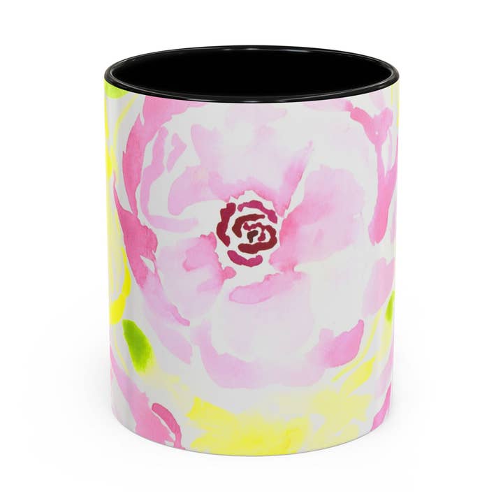 Roze Citroenlimonade Accent Koffiemok (11, 15oz) voor wholesale door Oceane's Echo