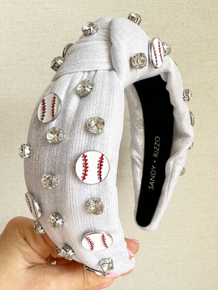 Baseball Belle Embellished Headband for wholesale by Sandy + Rizzo