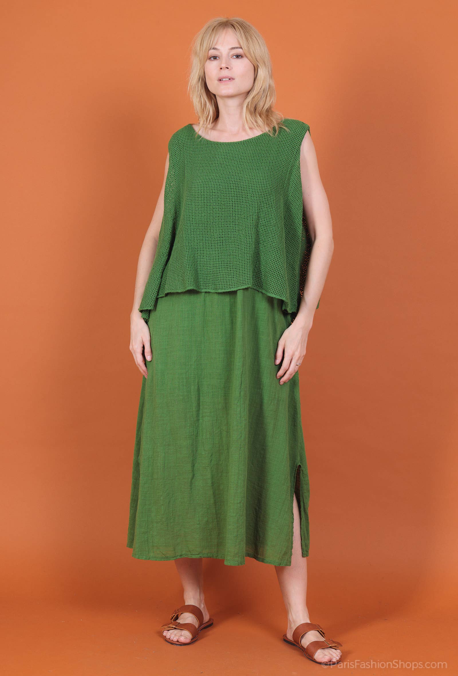 Shyloh – Engroshandel Kjole - Dame – Kjole i to materialer af bomuld 3049615