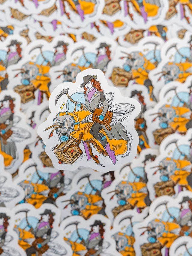 Autocollant Vinyle Abeille Fossoyeur pour la vente par Sonoma County Bee Company