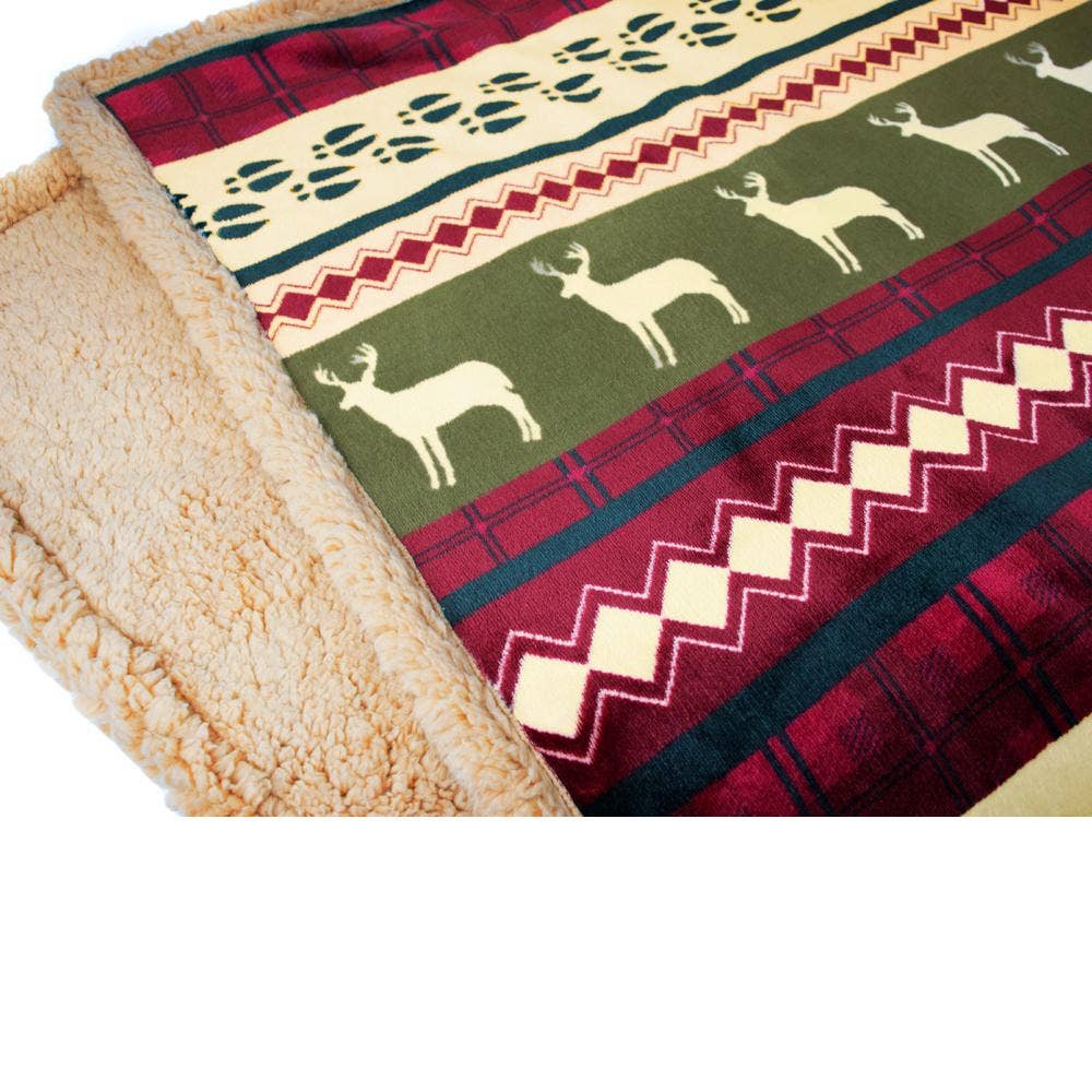 Pavilia - Vente Plaids - Plaid sherpa de Noël réversible12