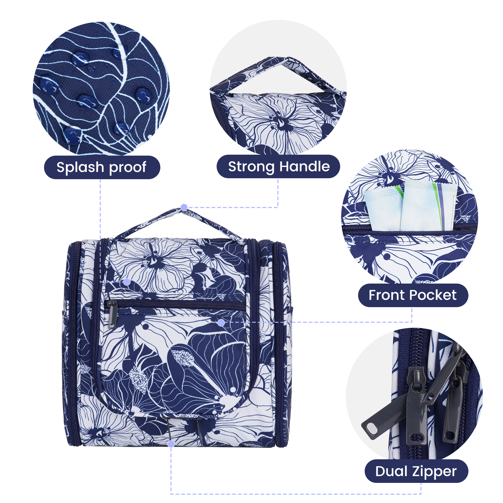 wandf - Wholesale Toiletry bag – women's - NW5126 Travel Toiletry Cosmetic Bag With Handle Women Gift98