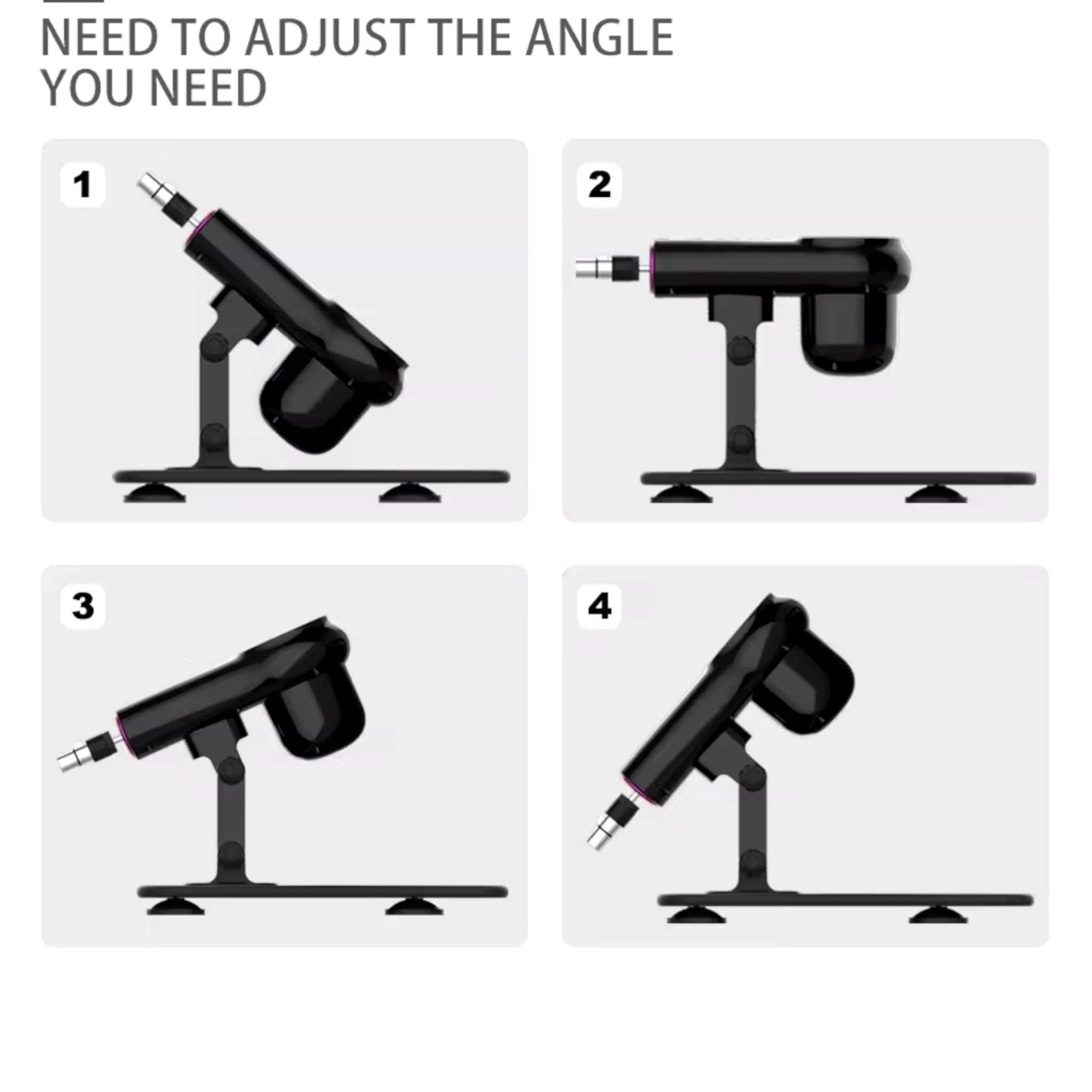 Kinky Pleasure - Wholesale Sex Toy - Kinky Pleasure - AX107 - Fuck Machine with Crystal Dildo Attachment - Remote Control - Includes 2 Attachments4