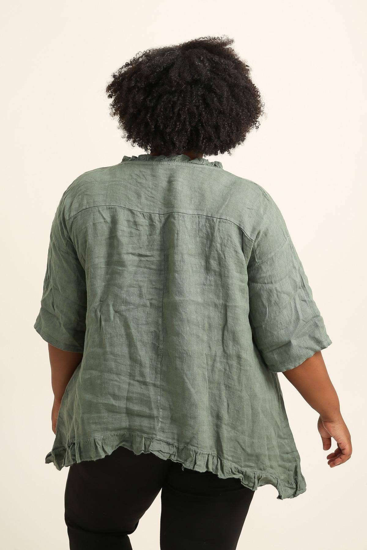 Lea & Luc - Grandes Tailles – Túnica - Mulher por atacado – Túnica de linho plus size com caimento solto24