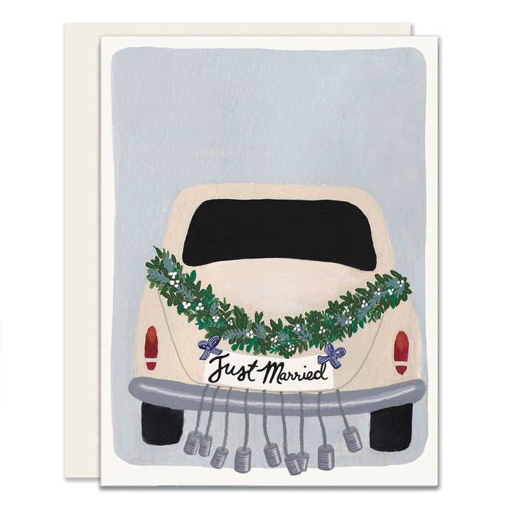 Getaway Car | Just Married Card | Congrats Wedding Card for wholesale by Slightly Stationery