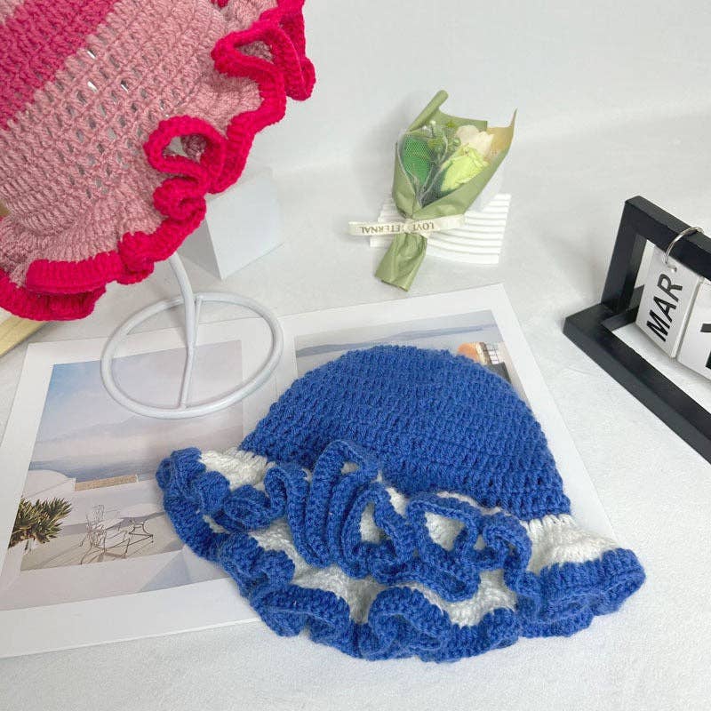 MB Fashion Wholesale - Vente Bob – femme - Chaque mode (PACK MIXTE 6 PIÈCES) Chapeau à bord volanté en crochet fait main14