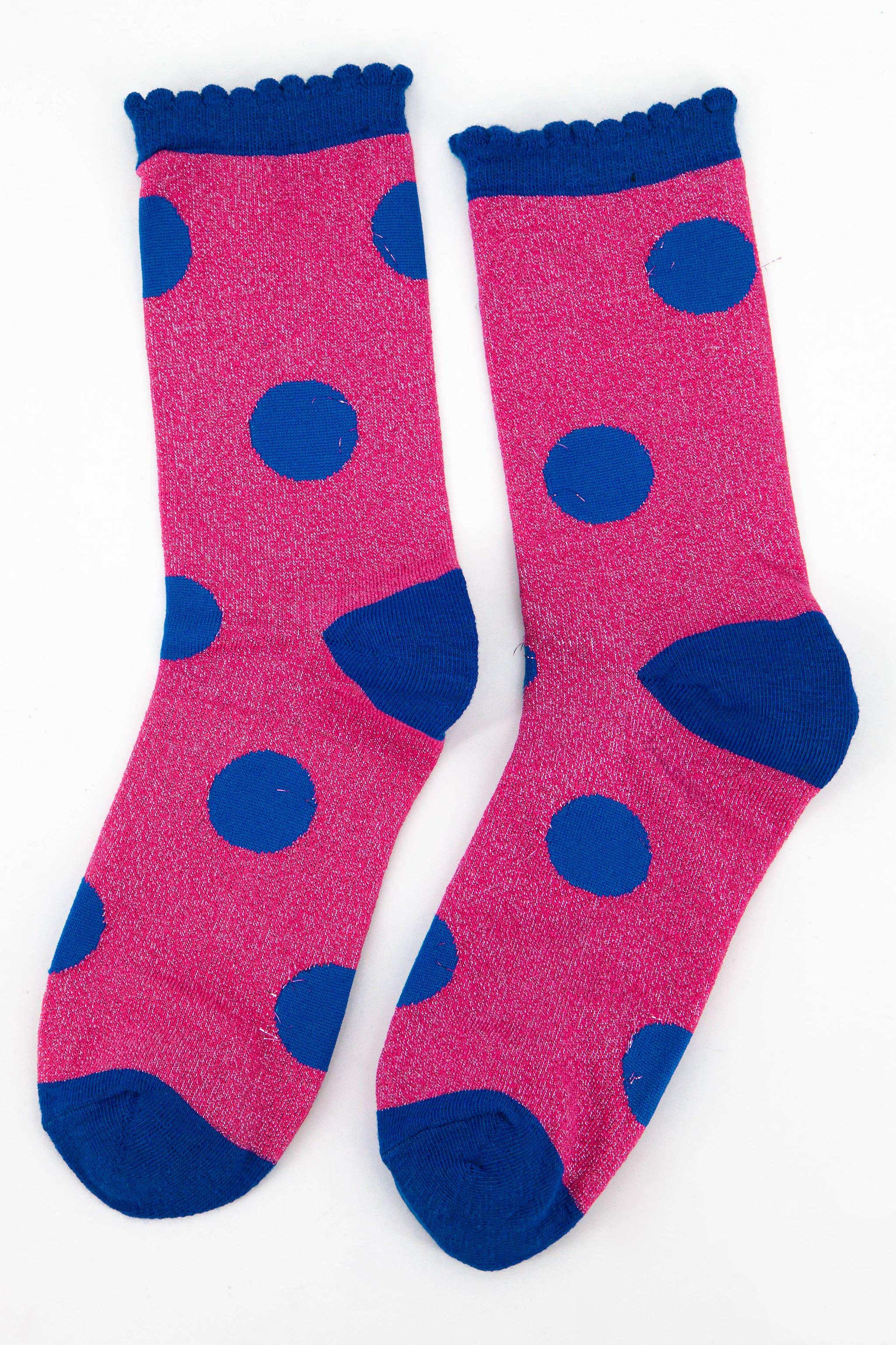 Sock Talk - Venta al por mayor Calcetines - Mujer - Calcetines grandes de algodón con purpurina para mujer2