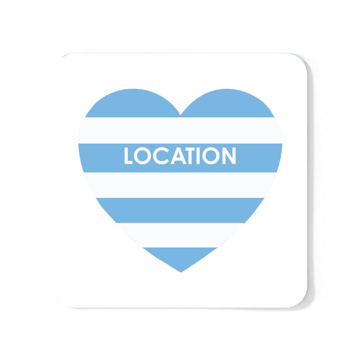 Betty Boyns Designs – wholesale Coasters – HEART MY LOCATION COASTER
State your required location11