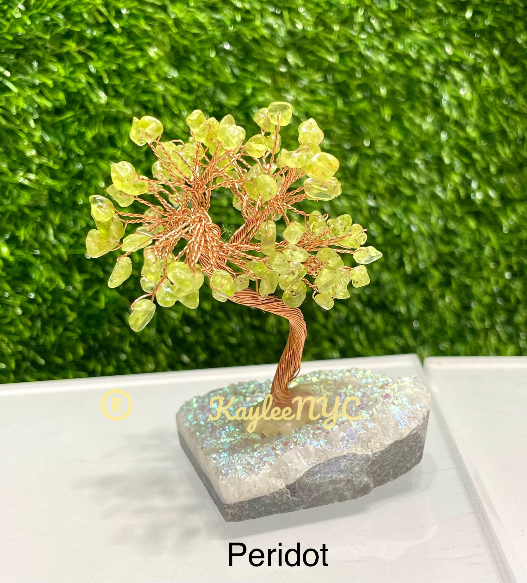 KayleeNYC - Wholesale Spiritual Stone/Crystal - Bonsai Tree with Angel Aura Base Crystal6