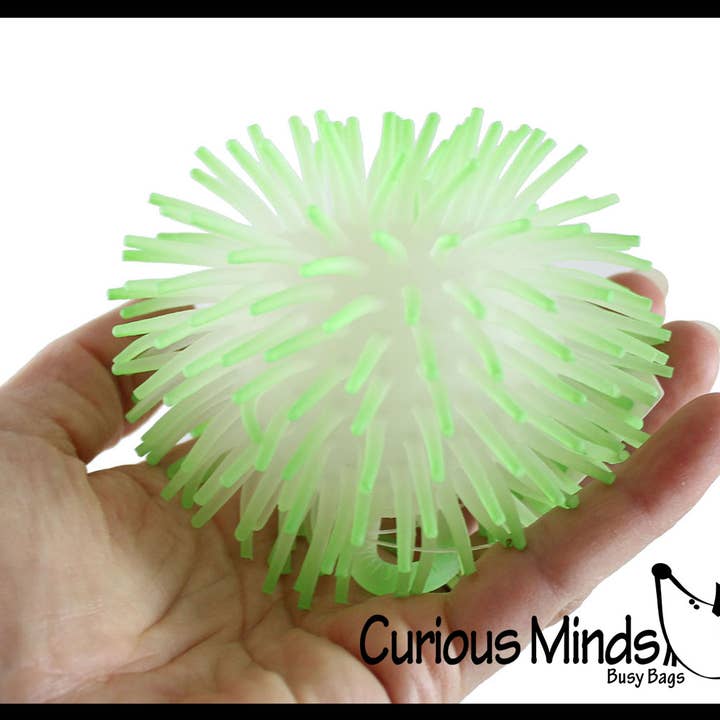Curious Minds Toys - Wholesale Fidget Toy - Kids - 1Â Glow in the Dark 4" Puffer Ball - Â Indoor Soft Hairy Air-