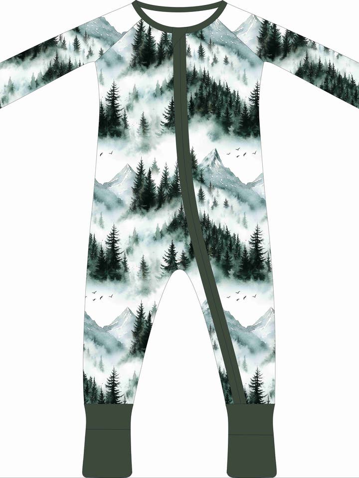 Bosque de Invierno Pijama de Bambú para venta al por mayor de Evvie Bean's