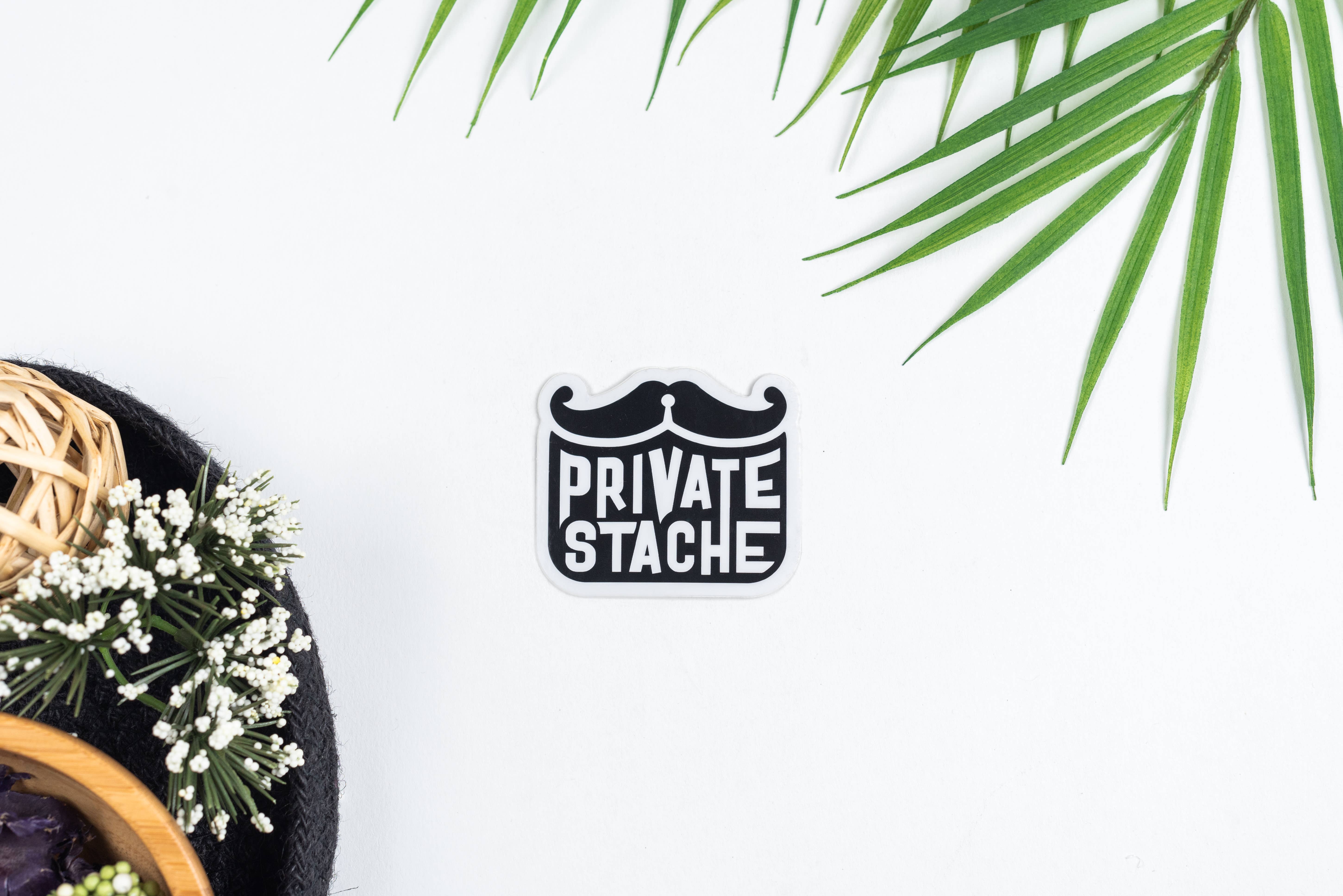 Private Stache - Vente Autocollant - Autocollant stache privé