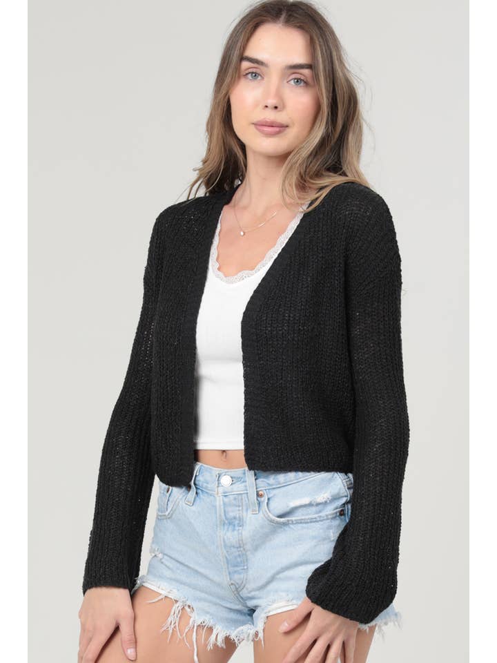 ANGIE - Wholesale Cardigan - Women's - XHT53-ASIS LIGHT WEIGHT FLARE SLEEVE CARDIGAN15