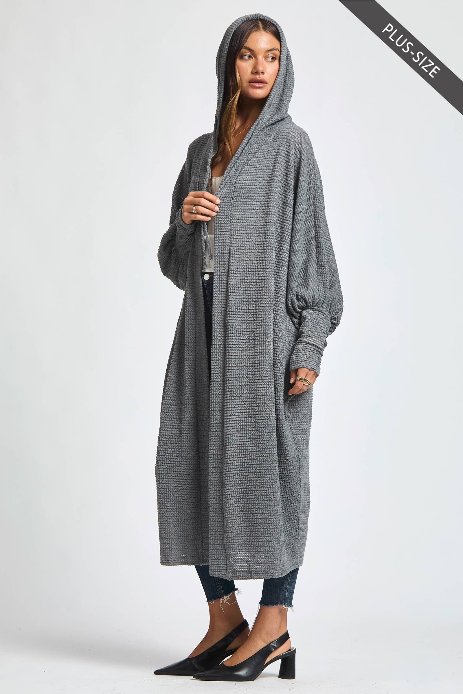 Dear Scarlett - Wholesale Cardigan - Women's - PLUS SIZE Cozy Knit Maxi Duster7