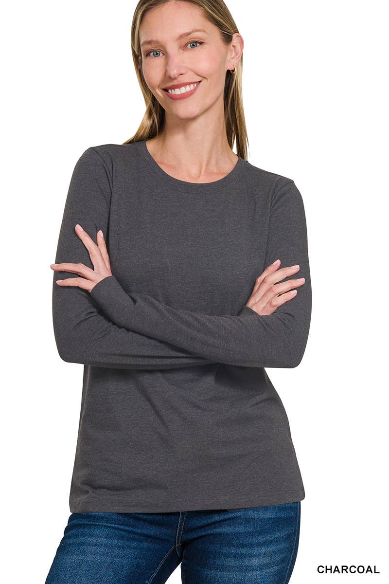 42POPS - Wholesale T-Shirt - Women's - ",,,,,...._ Cotton Crew Neck  Long Sleeve T Shirts4