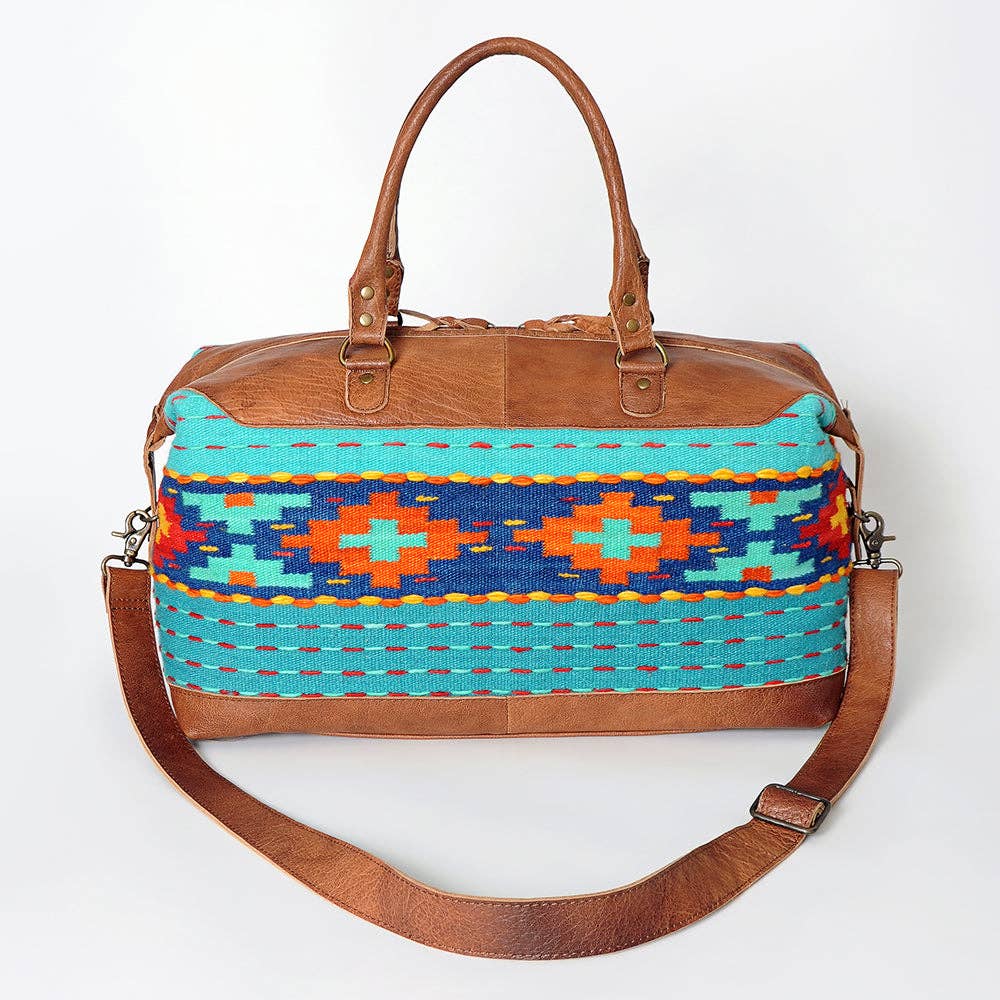 LS Western - Vente Sac de voyage – femme - Sac de voyage en laine et cuir du sud-ouest LC-ADBG460 Sac de selle tissé à la main23