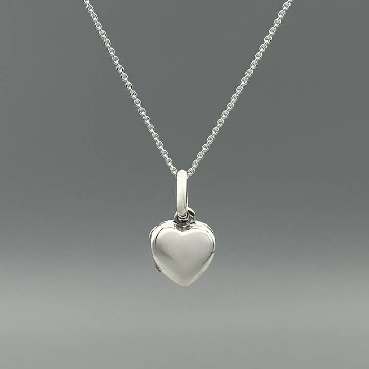 Something Silver - Wholesale Medaillonkettingen - Zilveren Mini Hart Medaillon0