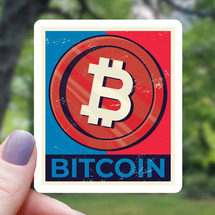 Bitcoin Cryptocurrency Hope Sticker - 3" for wholesale by Mimic Gaming Co