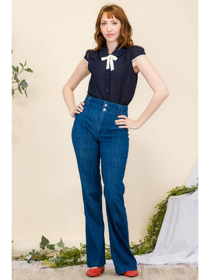 NAVY VINTAGE TOPS-EBJT245 for wholesale on Faire1