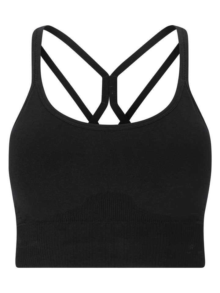 YUMAN - Wholesale Sports Bra - Women's - Athlecia Foan Seamless Comfort Sports Bra, Black