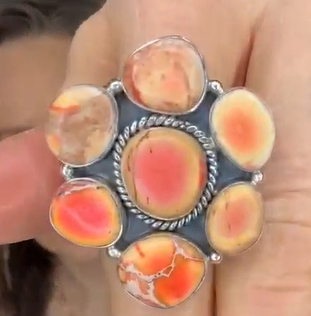 Krush Kandy - Wholesale Cocktail/Statement Ring - Desert Heat Jasper Cluster Rings MADE TO ORDER14