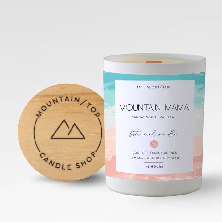Mountain Mama - Non-Toxic Essential Oil Candle (35 Hours) for wholesale by Mountain Top Candle Shop