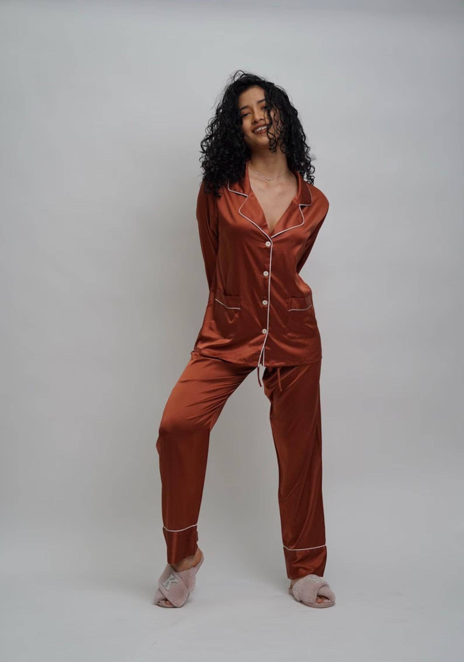 Taniri – wholesale Sleepwear set – Women's – ASHLEY LONG MATTE SATIN  PAJAMAS28