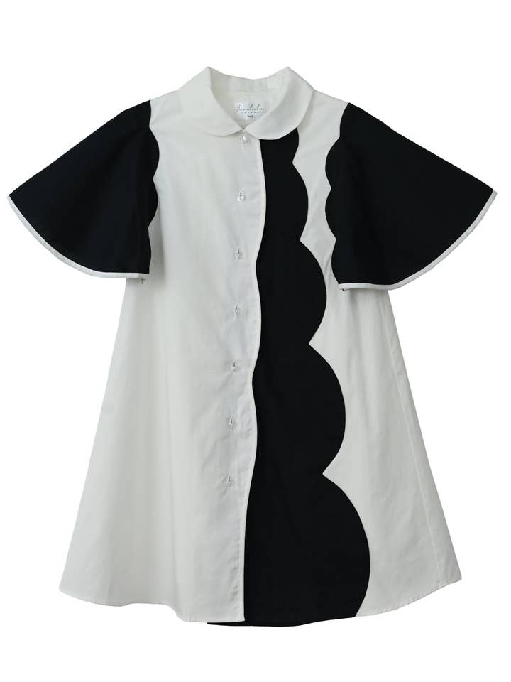 Lulu dress (off-white/black) for wholesale by Aisabobo