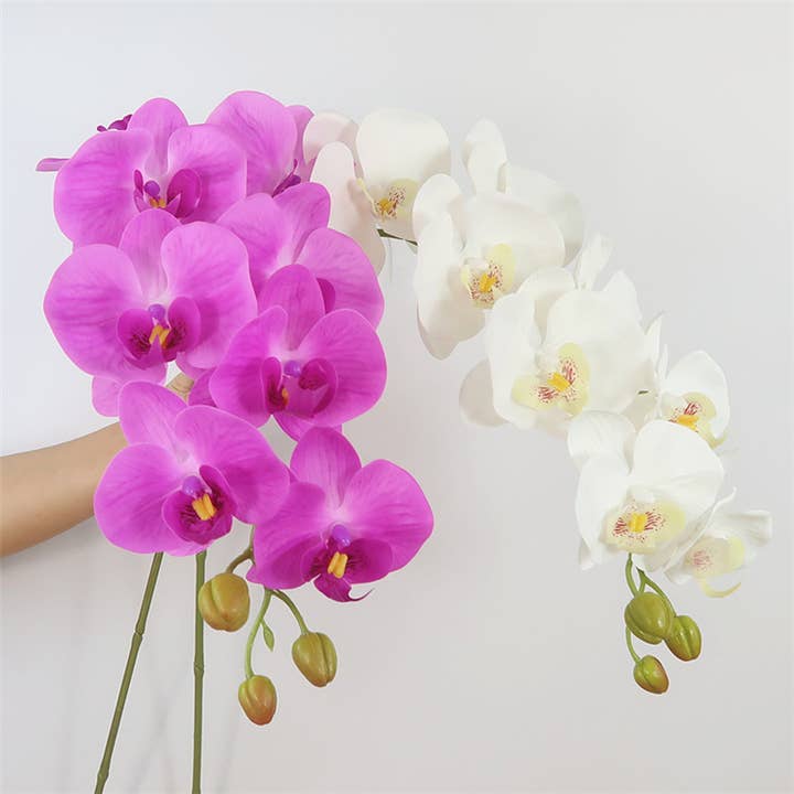 Sweet Home Deco - Wholesale Artificial Flowers - 42''T Nature Soft Touch White Faux Orchid, Wedding Orchids 5