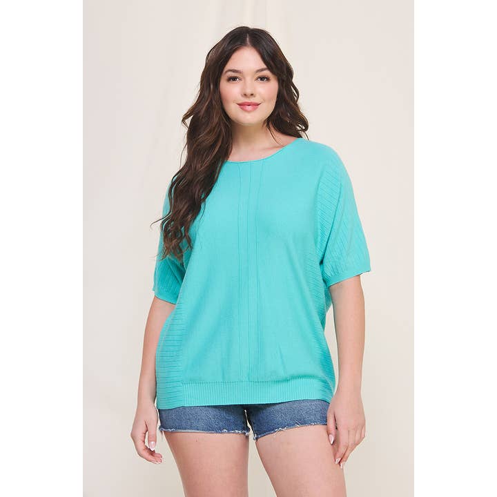 Plus Size, Mixed Texture Soft Fine Gauge for wholesale by Allie Rose