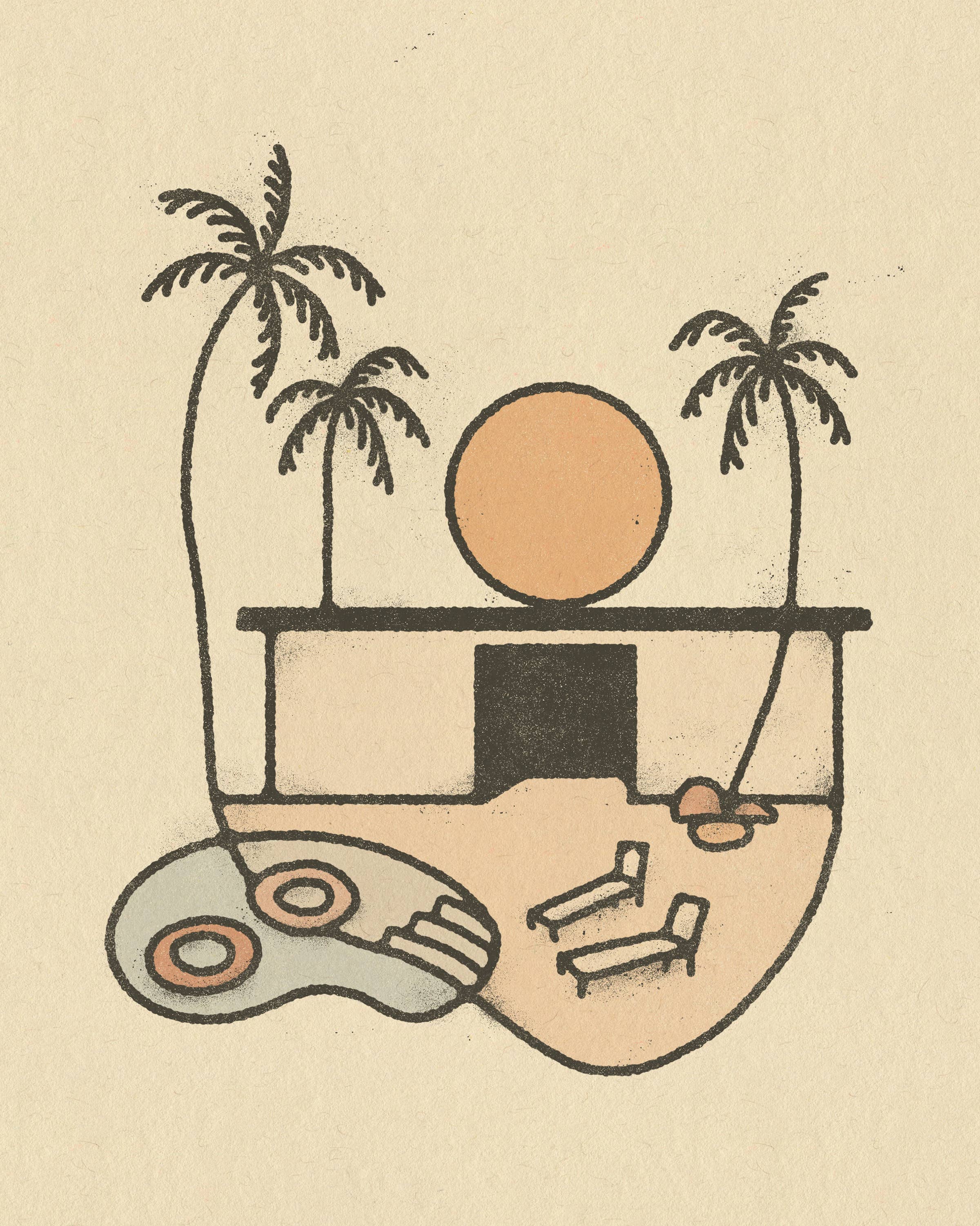 Amber Morgan - Wholesale Art Print - Pool Days 8x10 Art Print