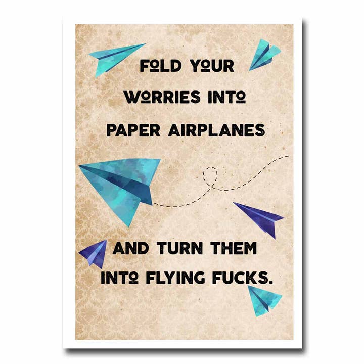ChicalooKate – wholesale Everyday greeting card – Flying Fucks Greeting Card