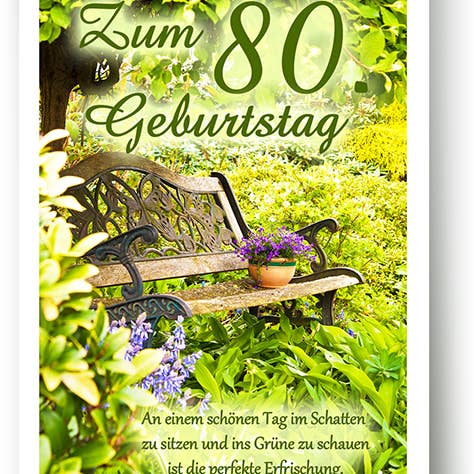 Zahlengeburtstag / Grußkarte / 80. Geburtstag / 521680 für den Großhandel von Yabué
