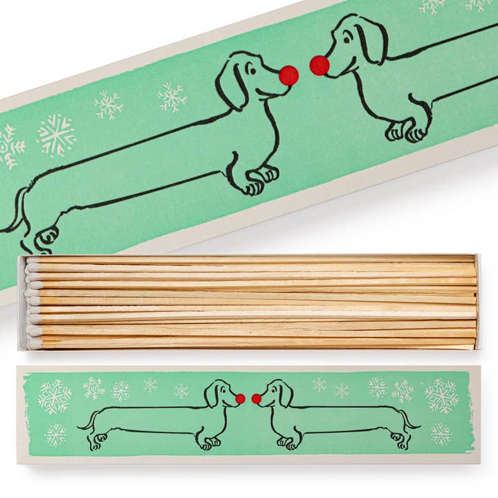 Holiday Dachshunds | Long Safety Matches 🎄 for wholesale by Archivist Gallery | United States