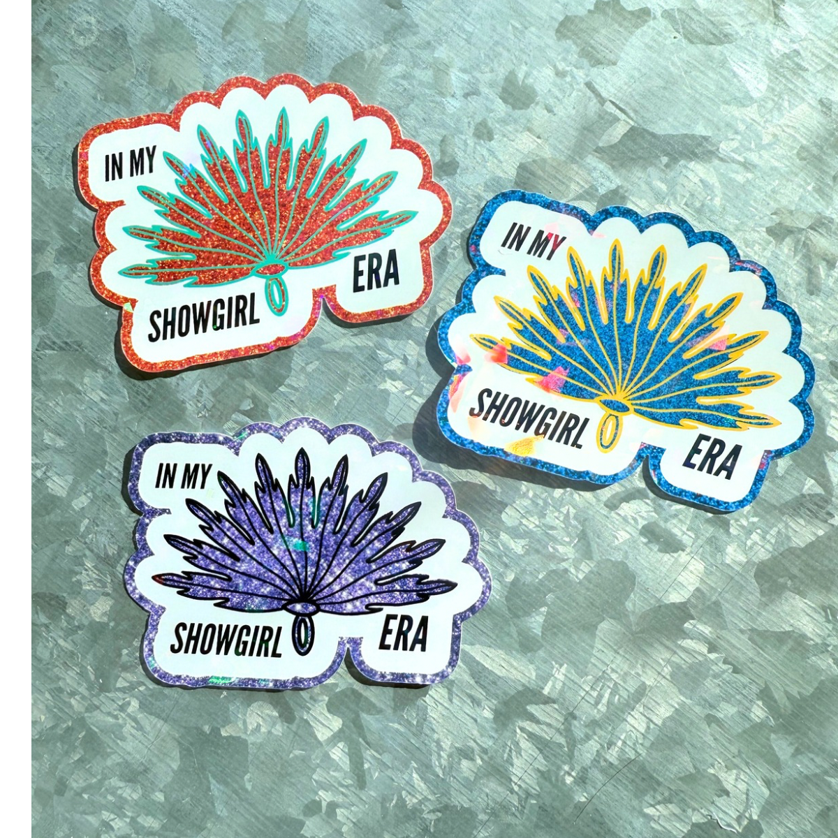 Typo Lettering Co - Wholesale Sticker - In my showgirl era holographic waterproof fan sticker2
